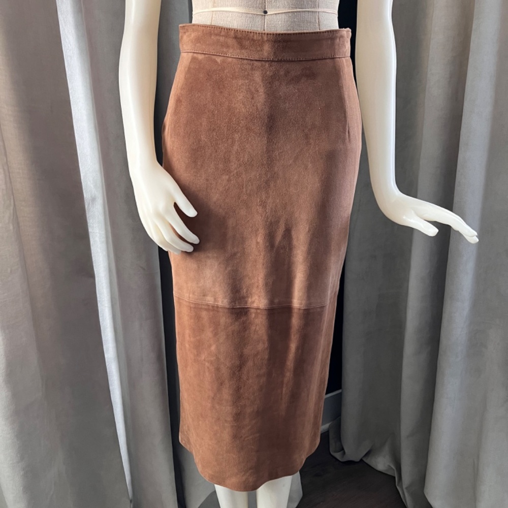 Dolce & Gabbana Suede Midi Skirt